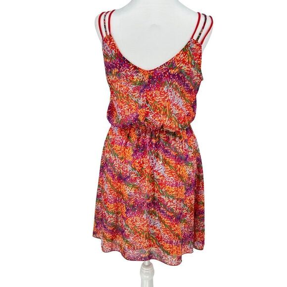 ShopMamie Colorful Strappy Sundress Small | Bold Abstract Print Summer Dress - Picture 4 of 11